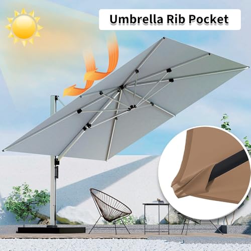 Lona de recambio para sombrilla jardin exterior de 300x300cm ideal para terrazas y patios 7