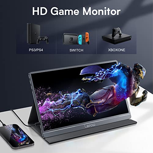 Portable Monitor - Lepow 15.6 Inch Computer Display 1920×1080 Full Hd Ips Screen Usb C Gaming Monitor With Type-C Mini Hdmi For Laptop Pc Mac Phone Xbox Ps4, Include Smart Cover & Screen Protector #TOP5