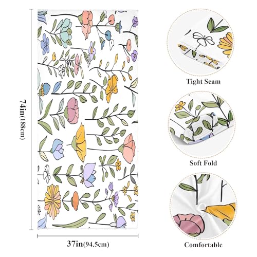 Cute Wildflowers Scarfs for Women Lightweight Scarf Head Shawl Soft Scarves and Wraps3