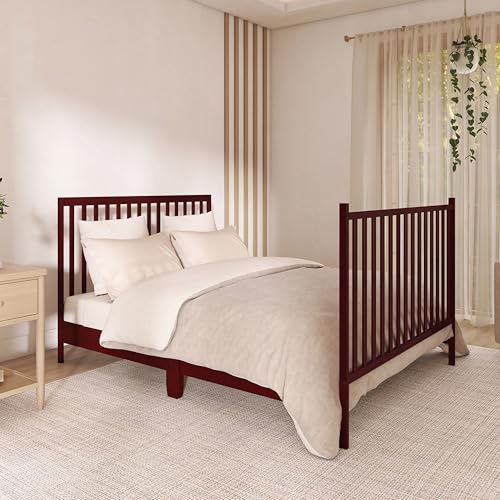 Dream On Me Synergy 5-in-1 Crib, Toddler Bed in Cherry - image 8