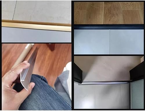 Miniatura 2 de HCZION Tiras de transición de elevación de 0.8 in, tiras antideslizantes de umbral de transición de piso, rampas de umbral de puerta de metal para