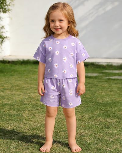 Image of SANMIO Toddler Girl Clothes Summer 3 Piece Outfits Cute | Short Sleeves Checkered Tops Shorts and Headband Girls Clothing Set