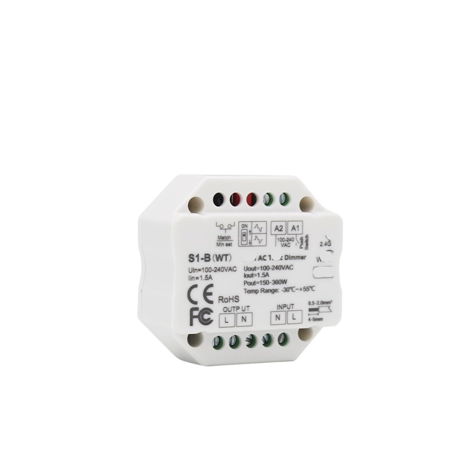Variateur Triac LED AC 220V contrôleur lumière couleur unique S1-B