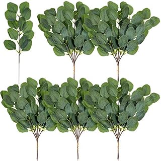 30 Pieces Artificial Eucalyptus Leaf Stem Long Oval Eucalyptus Artificial Greenery Leaves for Wedding, Holiday, Garden, Home, Office, Greens Decor