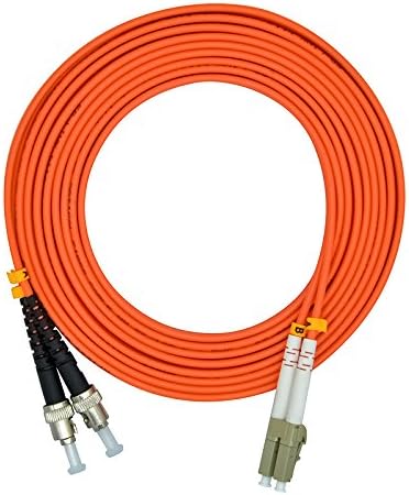 3Meters 10ft LC to ST Duplex 62.5/125 OM1 Multimode Fiber Optic Cable Jumper Optical Patch Cord LC-ST