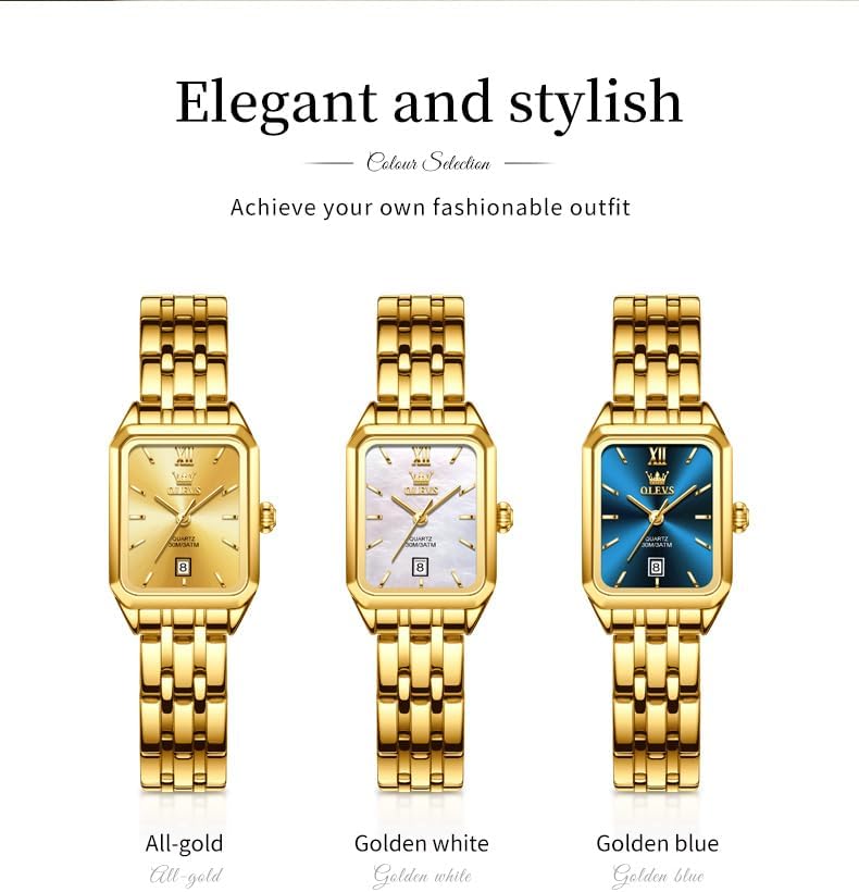 OLEVS Women Watches Business Dress Square Female Watches for Ladies Stainless Steel Waterproof Luminous Wrist Watch for Women - Image 6