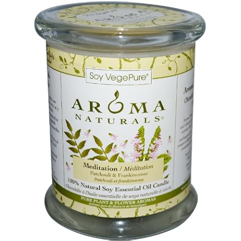 Aroma Naturals Soy Pillar Candle, Patchouli & Frankincense Cover