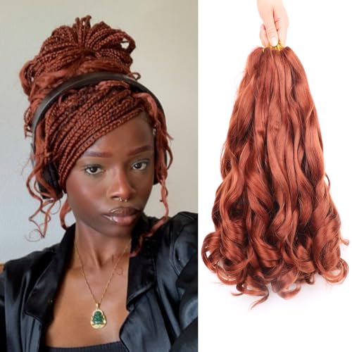 French Curls Braiding Hair Pre Stretched Ginger Curly Braiding Hair