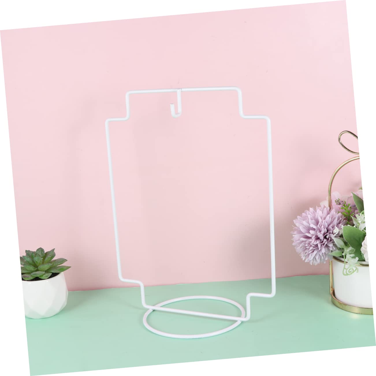 UPKOCH 2 Pack Micro Landscape Bottle Hanger Iron Shelf Glass Ball Bracket DIY Planter Stand Space-Saving Decorative Rack