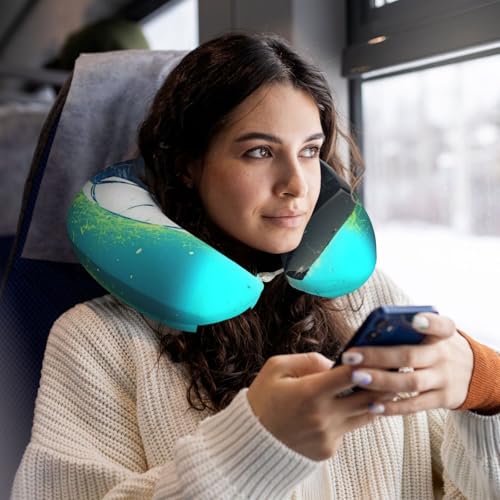 Almohada de espuma viscoelástica para viaje U miniatura 6