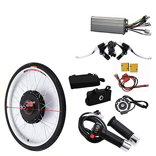 DIFU Kit de conversión para rueda trasera de bicicleta eléctrica, 48 V,...
