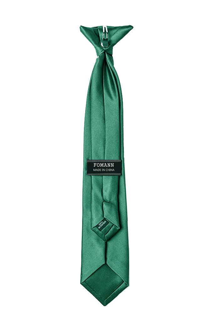 FOMANN Mens Clip on Ties Solid Uniform Clip-on Neck Ties for Police and Security Pullaway Clip Ties