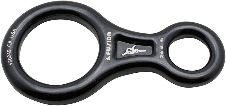 Fusion Climb Aluminum Figure 8 Descender Rigging Plate Black Heavy Duty, Large : Climbing Descenders : Sports & Outdoors