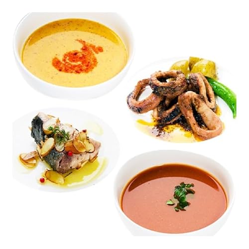 生鮮魚介類をたっぷり活用したスープとコンフィ
