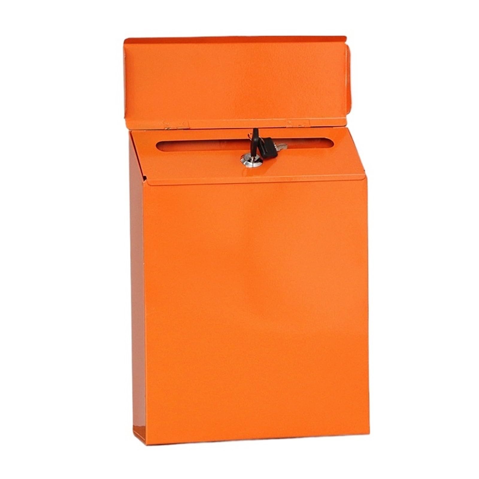 Mailbox Wall Mounted Mailbox Modern Drop Box Newspaper Holder Decorative Letter Outdoor Porch Home Office for Home(Orange-lock)
