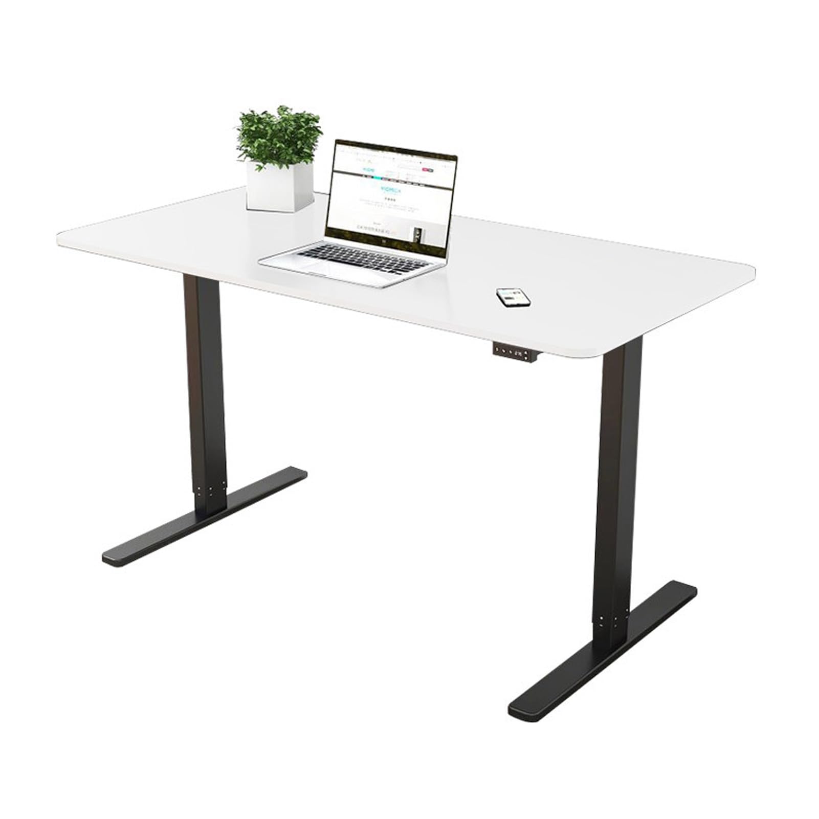 MYUYEE Standing Desk, 140/120/160Cm Intelligent Rising Desk Computer Workstation For Sturdy Writing (White-120X60Cm)