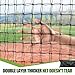 Seenelling 7 x 5 ft Baseball L Screen with Protection Cover Portable Double Net Softball Pitcher Safety Protective Screen for Batting Cage & on Field Use