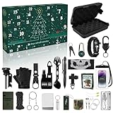 24-in-1 Professional Survival Kit, Emergency Multi-Tool Set for Camping, Hiking, Fishing & Hunting, Unique Birthday Gifts for Men, Dad, Husband, Outdoor Gear Gadgets