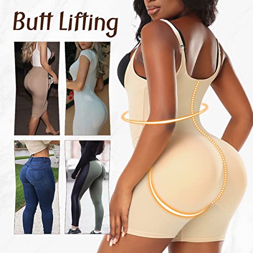 Shineqin Butt Pads Shapewear Bodysuit For Women Tummy Control, Butt Lifting Faja Bodysuit, Padded Butt Shapewear For Women, Fake Butt Pads Body Shaper For Bigger Butt, Xxl #TOP3