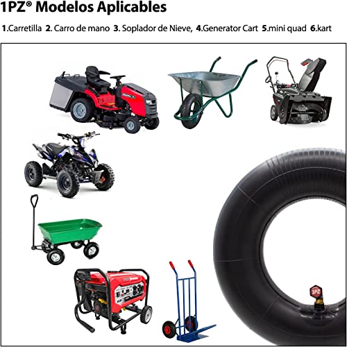Miniatura 2 de 1pz T4w-X02 2x Cámaras De Aire 4.10 3.50-4 Para Ruedas De Carretilla Carro De Jardín Tractor Cortacésped Mini Quad, Para Neumatico 3.50-4 4.10-4