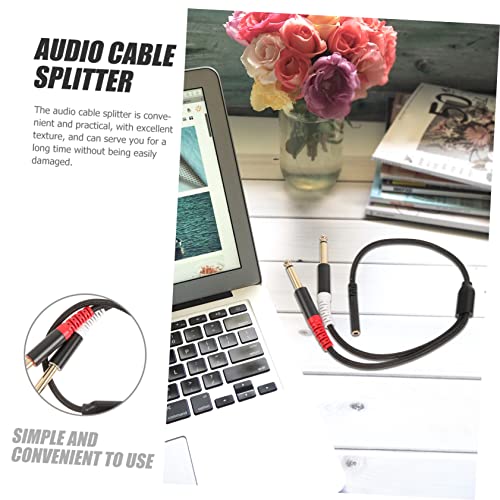 Adaptador de audio convertidor estéreo mono cable divisor compatible con mezcladoras y altavoces 7