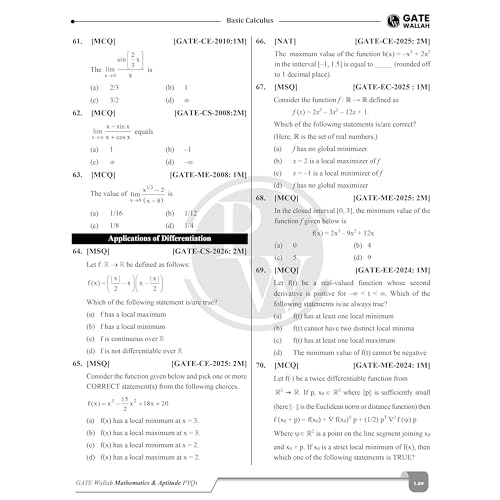 Image of PW GATEWALLAH Engineering Mathematics & General Aptitude Topicwise Previous Year Solved Papers (2026 - 2008) with Video Solutions For 2027 Exams | Detailed Text Solutions