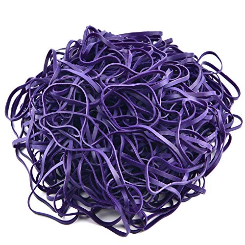 Coopay 180 Pieces Large Rubber Bands Bulk, 8 Inches Heavy Duty Strong Elastic Bands for Office Supply School Home, Securing Trash Can Garbage Cans, File Folders (Purple)
