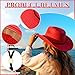 JaGely 15 Pcs Straw Cowboy Hats Wide Brim Summer Hat Women Men Country Accessories for Western Themed Party Concerts Birthday(Red)