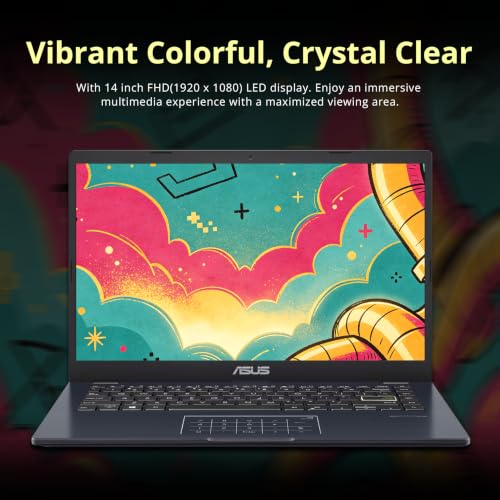 Image of ASUS Vivobook Go 14 inch FHD Laptop, Intel Celeron N4500, 4GB RAM, 1.12TB Storage (128GB eMMC + 1TB Docking Station Set), Intel UHD Graphics, HD Camera, Number Pad, Wi-Fi 5, Win 11 Pro, Star Black