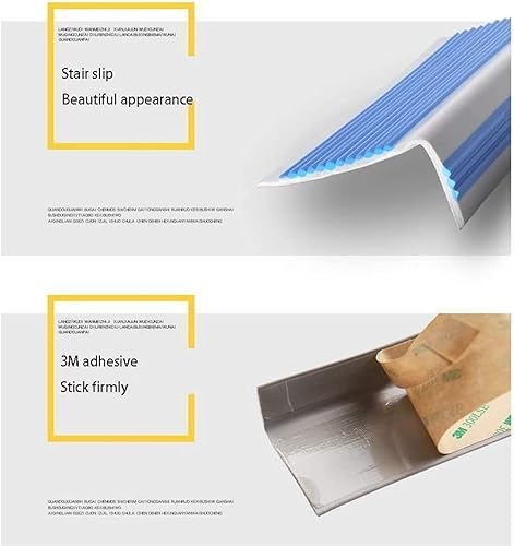 Miniatura 3 de SDYL Tiras de borde escalonado, protector de goma antideslizante para escaleras, protector de esquina en forma de L, tira de umbral de escalera para