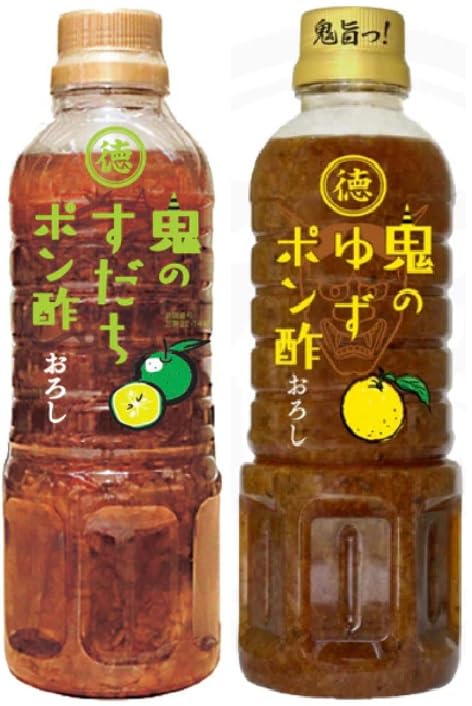 おろしぽんずページ Amazon.co.jp: 【柑橘食べ比べ】徳島産業 鬼のゆずポン酢 おろし