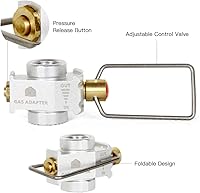 Vista 4 de LIXADA Gas Saver Plus, Cambiador de convertidor de gas, tanque plano de recarga, adaptador de conversión, válvula de adaptador de gas de camping