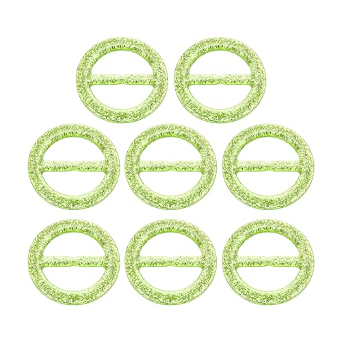 Image of uxcell Plastic Tee Shirt Clips, Round Bling Resin Scarf Ring Buckle, Fashion Tie Circle Clip