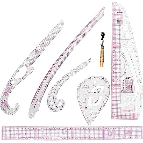 Trintion 7-Piece Tailor Sewing Ruler Set Cover