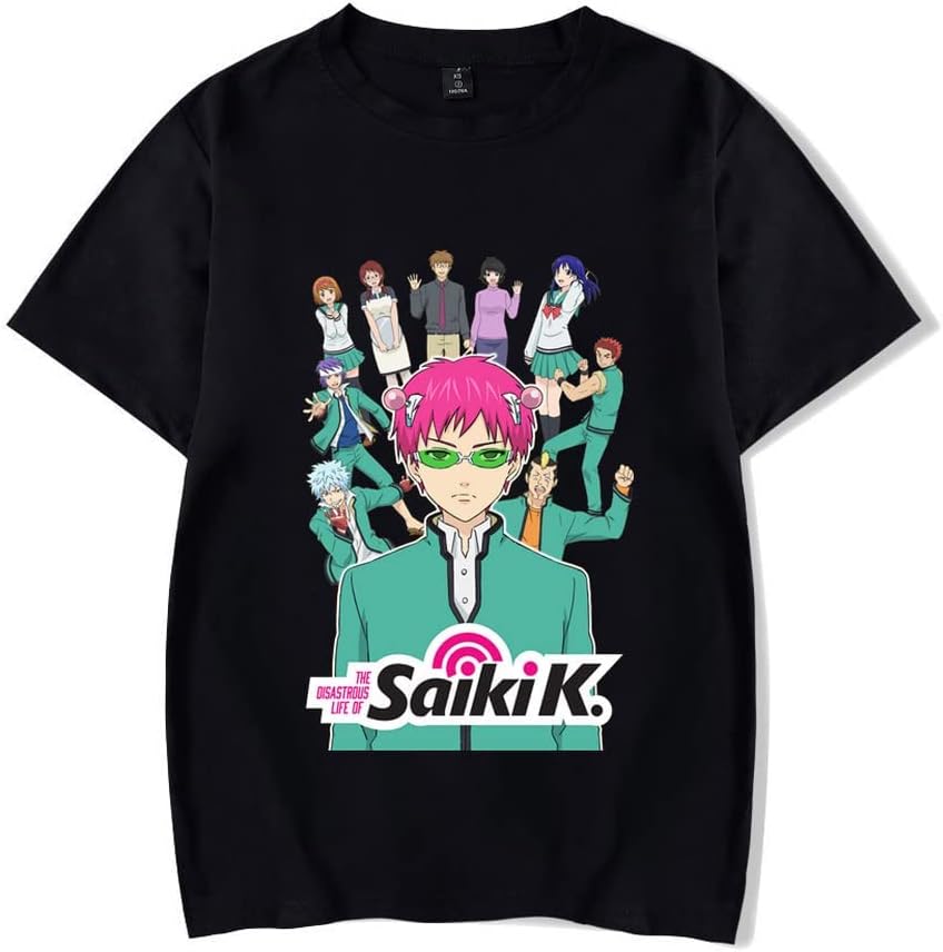 The Disastrous Life of Saiki K T-shirt Women Men Saiki Kusuo no Psi Nan Harajuku Summer Printed Logo Tee
