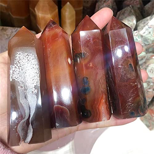 Pierre précieuse cornaline rouge obélisque, cadeau bien-être et Reiki