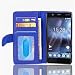 Produktbild Cadorabo Hülle kompatibel mit Nokia 3 2017 in Neptun BLAU - Schutzhülle mit Magnetverschluss und 3 Kartenfächern