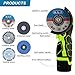 ZFULVO Cordless Brush Angle Grinder Kit, 19500rpm Mini Electric Angle Grinding Tool with 2pcs 16.8V 2000mAh Batteries and 5-Cutting Discs, Grinder Handheld Cutter for Metal Wood