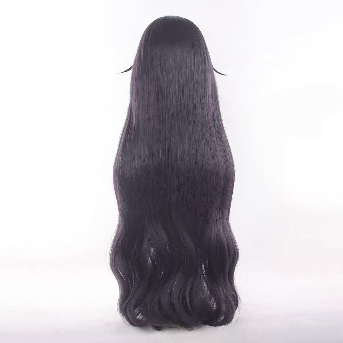 Cosplay Kaoruko Waguri Wig and Headband Hip Length Blackish Purple Hair Black Headwear Costume Accessory Adult Unisex Party Halloween Christmas