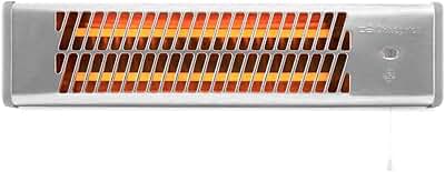 Orbegozo BB 5000 Estufa de cuarzo para baño, Selección de potencias mediante tirador, Emisión instantánea de calor, Pantalla orientable, 1200 W, Color plata