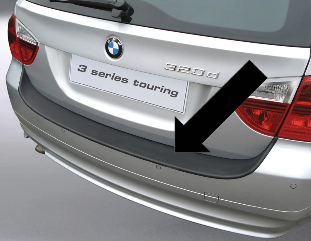 RGM Parachoques protección Negro Compatible con BMW Serie 3 E91 Touring Familiar 5 Puertas Antes Facelift años de construcción 09.2005-08.2008 RBP107