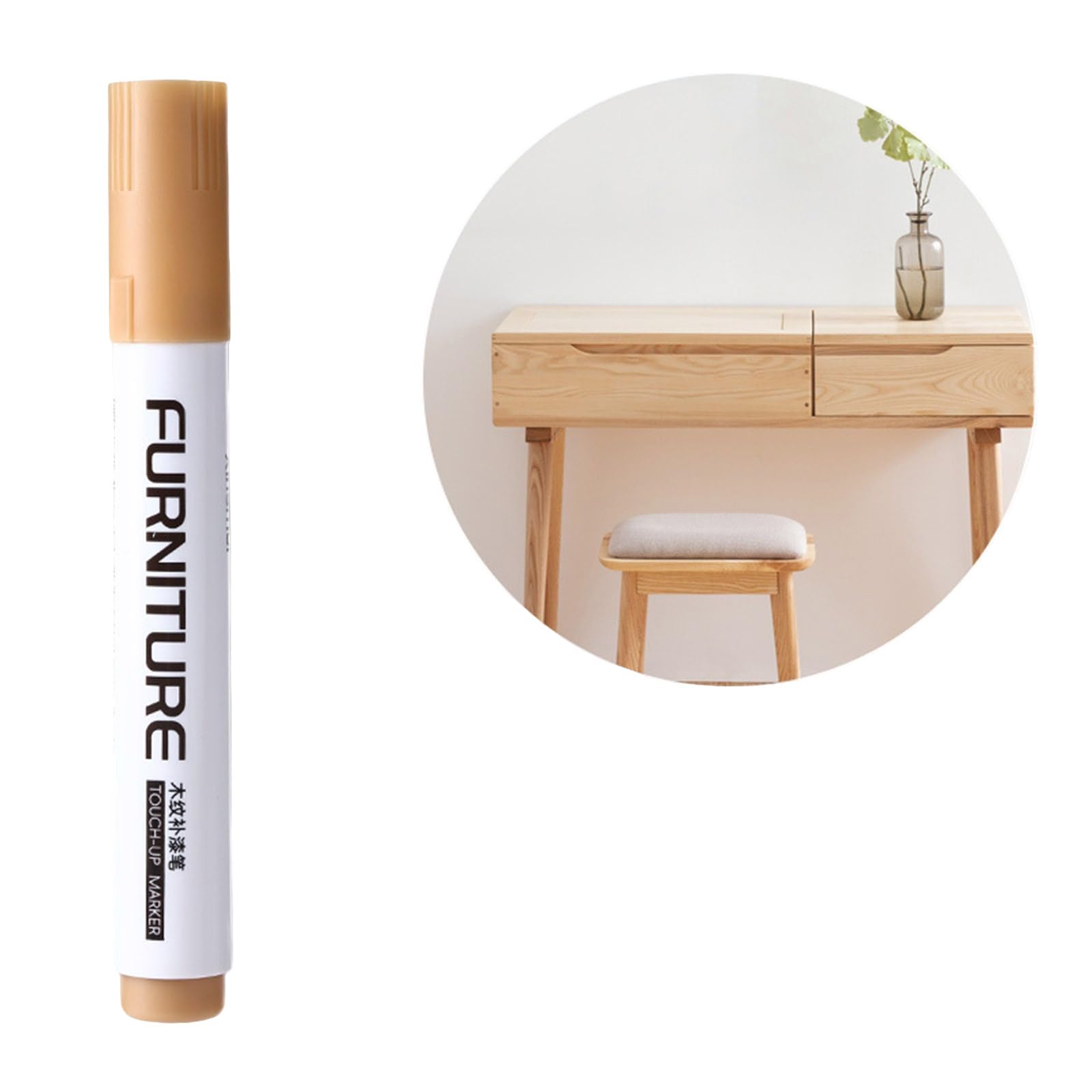 XUZHID Furniture Repair Pen?Furniture Repair Pen Waterproof Repair Markers Quick-Drying Scratch Repair Marker for Wood Cabinet Floor Tables Chairs