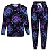 LITPUZC Fashion Two Piece Pajama Set Constellation Zodiac Sign Pisces Fish Pjs Sleepwear Soft Comfy Nightwear Casual Long Sleeve Lounge Wear (XS)