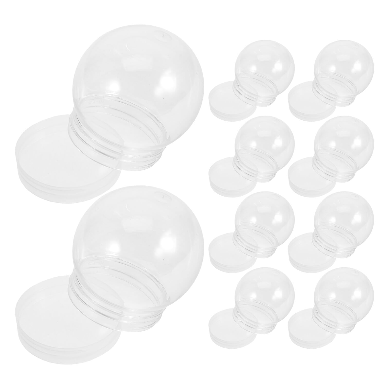 Alipis 24 Piezas Accesorios para Bolas de Nieve Globos de Agua Transparentes de Plástico Manualidades de Bola de Navidad Decoración de Agua