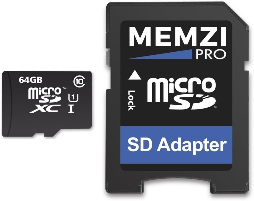 MEMZI PRO 64GB Class 10 90MB/s Micro SDXC Memory Card with SD Adapter for Sony