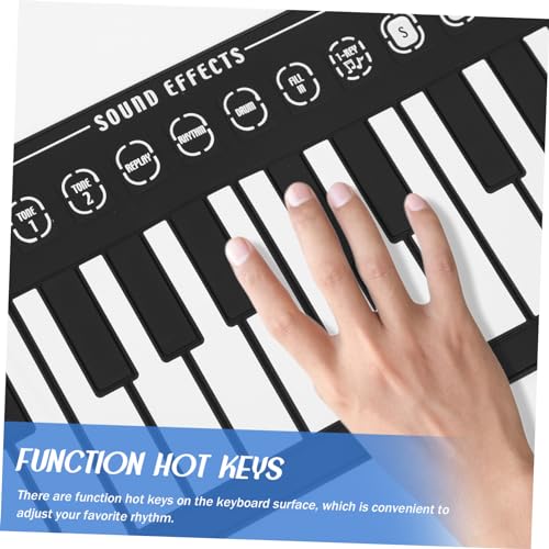 VICASKY 1 Jeu De Claviers De Piano À 49 Touches Pour Enfants Piano Musical Piano Pour Enfants Piano Pliable À 49 Touches Piano Enroulable À 49 Touches Piano Éducatif Enroulable - Les Beatles, Paul McCartney, John Lennon, RIngo Starr, George Harrison VICASKY 1 Jeu De Claviers De Piano À 49 Touches Pour Enfants Piano Musical Piano Pour Enfants Piano Pliable À 49 Touches Piano Enroulable À 49 Touches Piano Éducatif Enroulable – Image 8