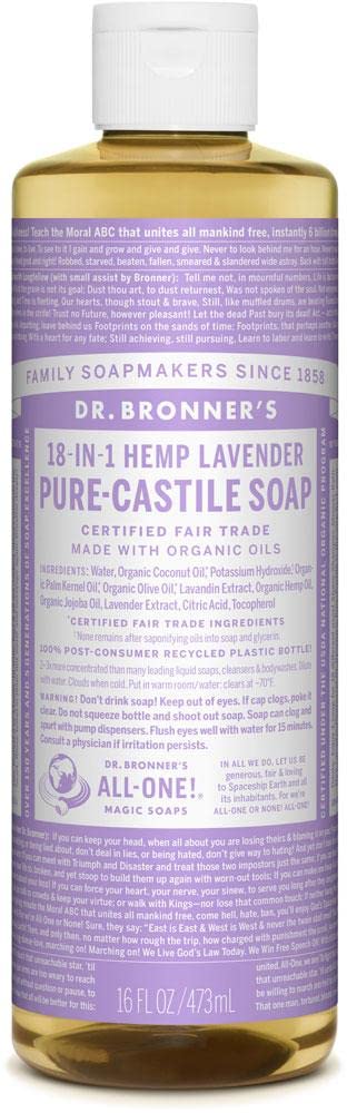 Dr. Bronner's Magic Soap All One Csla16/76416 16 Oz Lavender Pure Castile Liquid Soaps