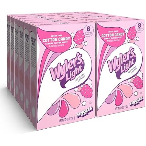 Wyler's Light Singles To Go Powder Packets, Water Drink Mix, Watertok Cotton Candy, 96 Servings, 8 Count x Pack of 12 Cover