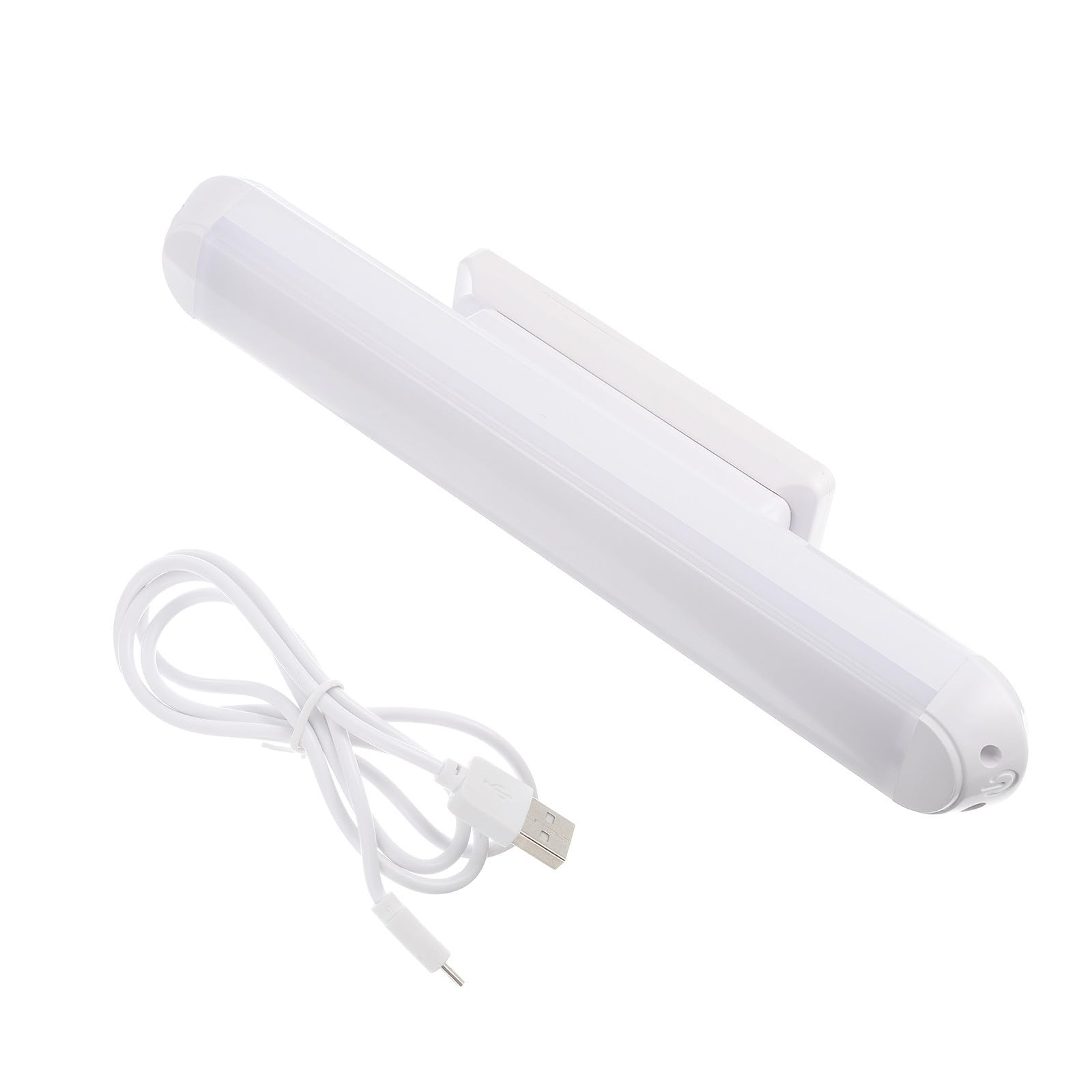 Luz de espejo de maquillaje sin taladro que soluciona baños oscuros 8