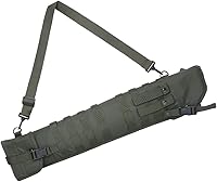 Vista 4 de Funda táctica para rifle de escopeta ajustable, correa de hombro ajustable, funda Molle para caza al aire libre